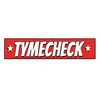 Tymecheck logo with red background and white text